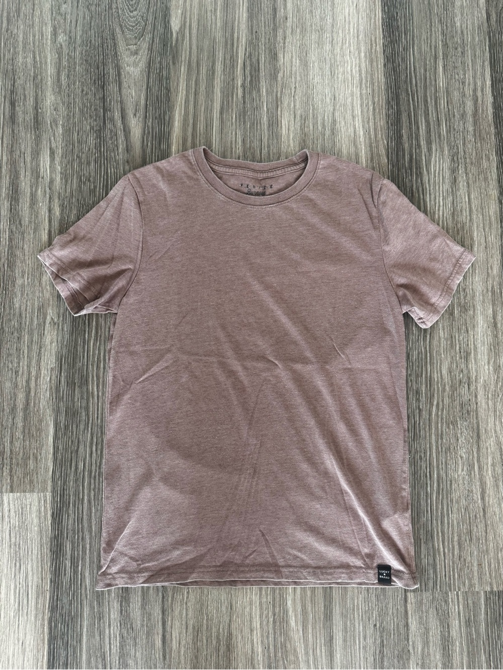 Lucky Brand Men's Short Sleeve Crew Tee in Mauve
